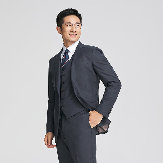 Youngor (Youngor) Suit Men's 295 Sea Tops Tops Wool Plaid Lana pura Pura Soft y cómoda Centro Comercial del mismo estilo Azul Yotn217295 Fiy Top XL 180/100a