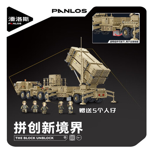 Panlos PANLOS BRICK Military Remote Control Tank Assembly Toy German Cannon Model Armored Warrior Boys Small Particle Building Block Toys 628014 M983 Missile Vehicle