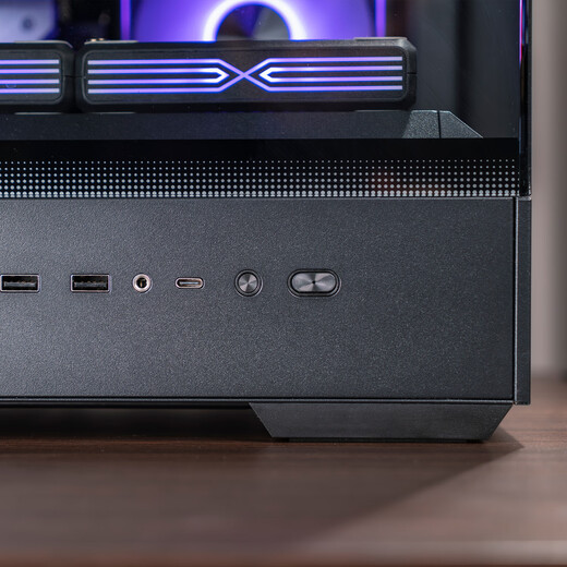 Aigo Xingcanlan PRO schwarzes Gaming-Computer-Desktop-Host-Gehäuse unterstützt 360-Grad-Wasserkühlung, dreiseitiger Glasraum mit Meerblick, ATX-Motherboard, vierseitiger Schnellverschluss, 5090-Grafikkarte