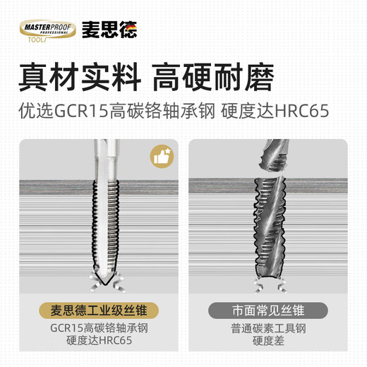 MASTERPROOF tap tapping set manual tapping wrench die wrench thread screw repair 8-piece set M3-M12