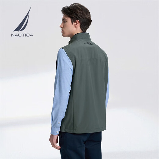 诺帝卡（NAUTICA）【单件直降】男装春夏款防轻溅水商务休闲背心马甲男 石灰0BG(231) XL