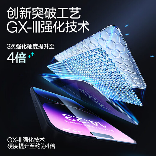 闪魔康宁膜适用苹果14promax钢化膜 14pro手机膜14全屏iphone16e高清GX-lll防指纹防爆除尘钢化膜 苹果14 Pro无边康宁无尘仓