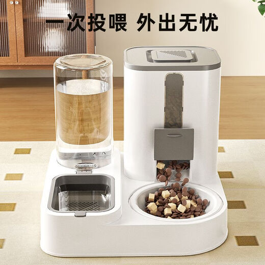 Raft core automatic cat feeder cat food and water two-purpose cat bowl dog bowl food bowl double bowl drinking and feeding device integrated cat bowl ceramic pet automatic drinking water feeding integrated fruit green + ceramic bowl