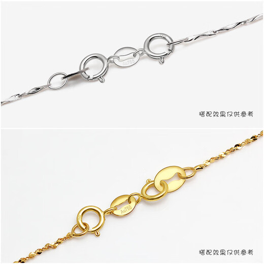 Fat Donglai's same necklace button connector K gold l8K gold double-headed buckle buckle bracelet buckle connector jewelry elastic 4.5mm double spring buckle (gold color)