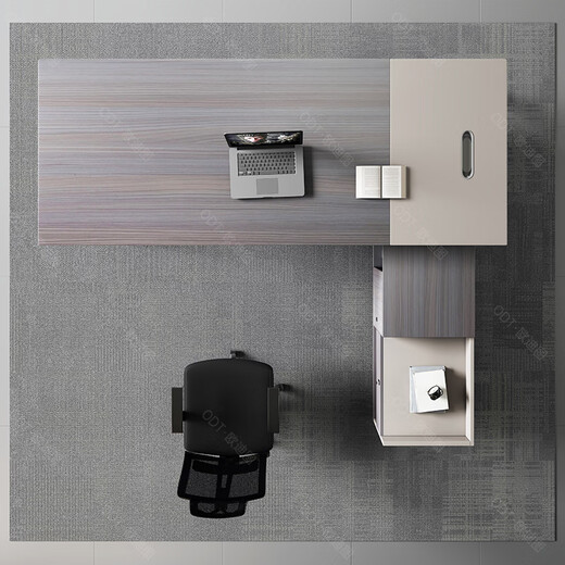 OUDITU Desk Boss Desk Simple Modern President Manager Desk Grand Executive Desk Supervisor Desk Office Desk and Chair Combination South American Cherry The lowest on the entire network 1.8m supervisor desk + removable side cabinet + headrest chair