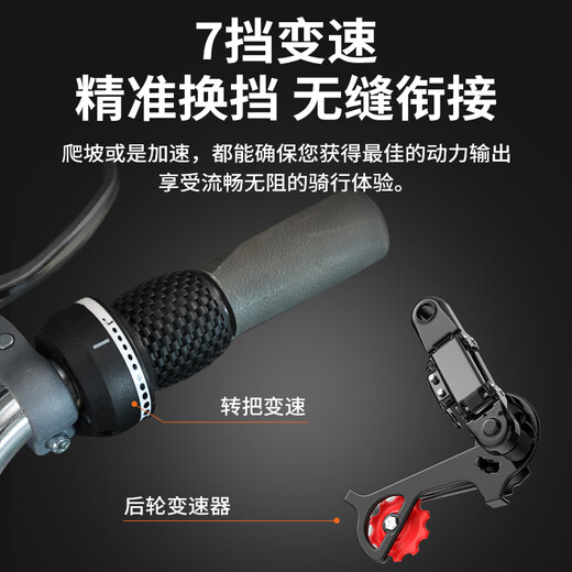 Forever bicycle adult commuter bike for women, students, men and women, urban bicycle with solid tires, retro, lightweight, variable speed and passenger, high configuration - black, double-layer aluminum wheel + sealed central shaft, 26 inches (suitable for height 155-175)