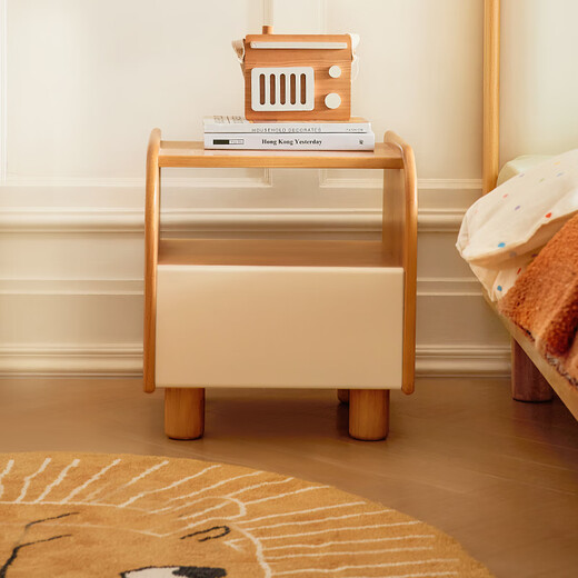 京东京造家居奶酪实木床头柜 儿童卧室收纳柜简约创意床边置物柜