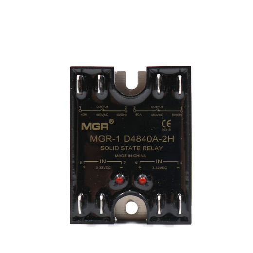 纪俪田定制美格尔 2路组SSR固态继电器D4840A-2H直流24V控交流DC-AC220V