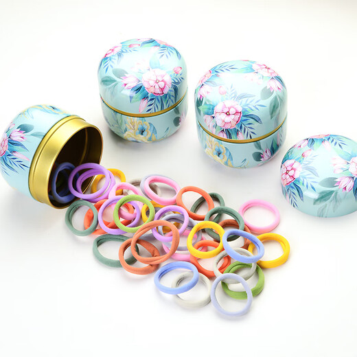 Zuoou children's headband does not hurt hair, high-quality girls' hair band hair rope 2025 new rubber band hair rope baby hair accessories for women, rainbow color canned about 20 pieces