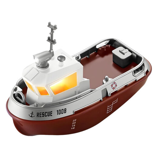 OTHER water-playing remote control tug boat waterproof charging remote control ship simulation boy toy model children's RC toy gift 12 cm - mini remote control tug boat - gift box, battery life about 30 minutes