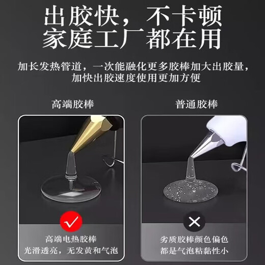 Hot melt glue gun manual electric heat melt gun high viscosity household children's glue strip hot melt glue stick 7mm hot melt gun black 90W hot melt glue gun anti-scalding model