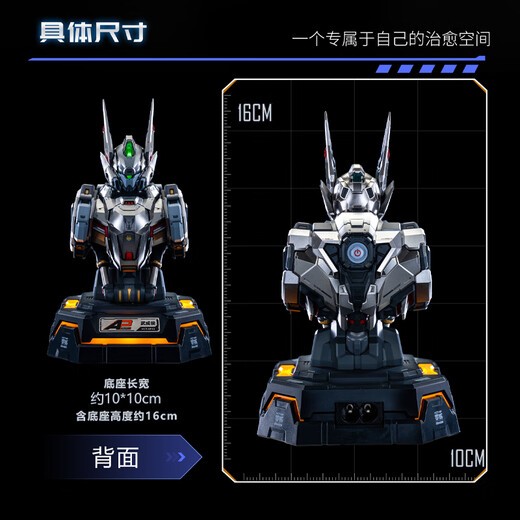 
MOSHOWTOYS Model Life, Ancestor Effect Wucheng Hou Titanium Silver Edition Bust Gallium Nitride 65W Charging Center Gift Ornaments - Spot Wucheng Hou (Tidium Silver Edition) Bust 65W