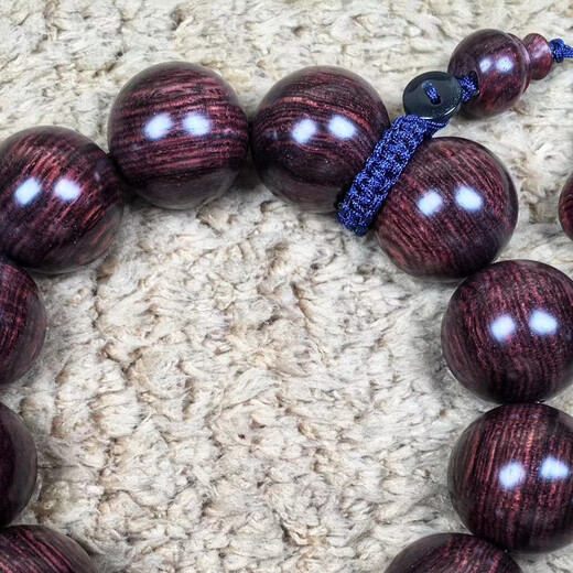 沐恩海南黄花梨手串高油高密老料紫油梨 沉水紫油梨20mm*12颗