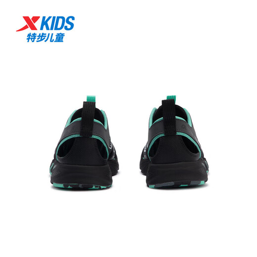 Xtep children's sports and leisure shoes for middle and large children boys and girls sandals summer new Baotou sandals beach shoes black/charcoal gray 34