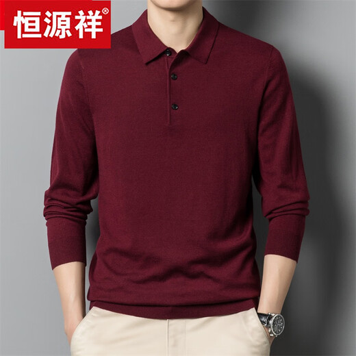 Hengyuanxiang Herren-Langsalz-T-Shirt-Feder- und Herbst-Dünn-Daddy-Anzug mittlerer Alters mit Woll-Lapper-Pullover-Grundlinie 6621 Green-+ Velvet+ Dick M 165 (Gewicht 120 Jin [Jin gleich 0,5 kg] und darunter) und darunter)