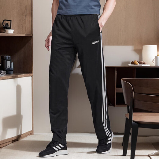 
Adidas (adidas) sweatpants men's pants summer new casual pants knitted fashionable loose comfortable versatile straight pants trousers EI9761 EI9761 black three stripes L