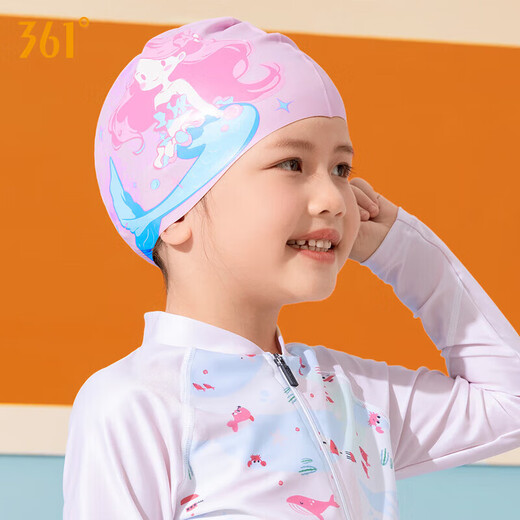 361°儿童泳帽女童不勒头硅胶高弹防水舒适儿童游泳装备帽
