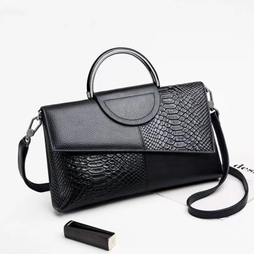 
Cool kangaroo leather clutch bag for women 2024 new large capacity banquet handbag crocodile pattern women fashion temperament crossbody bag for women temperament black