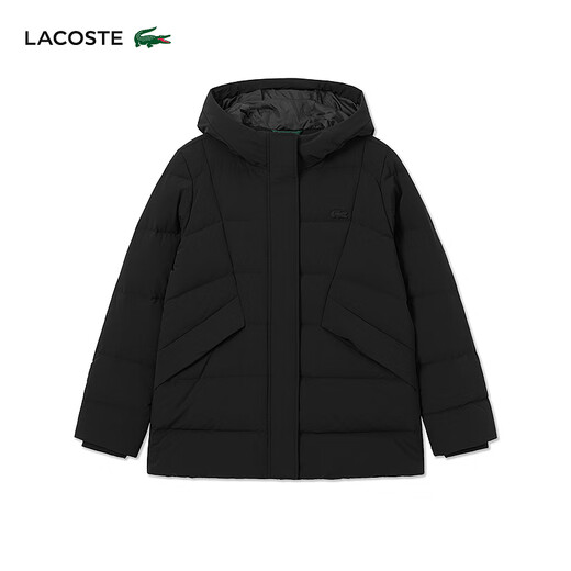 LACOSTE French crocodile women's fashion casual solid color versatile goose down jacket | BF0707 031/black M 38 /165