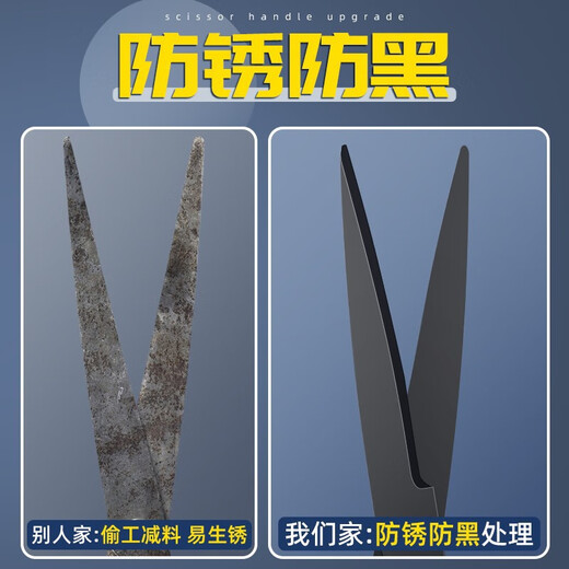 Jingkodi Schere mit schwarzer Klinge, Home-Office-Schere, kleine multifunktionale tragbare Schere, Express-Lieferung, antihaftbeschichtet, scharf, hochwertig, antihaftbeschichtet, mittelrotes Modell – 1 Paar