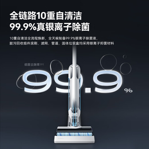 云鲸（NARWAL）【全能洗地王】智能洗地机 吸拖一体180°躺平 0缠绕 家用无线手持吸尘器三贴边 F1 冠军版