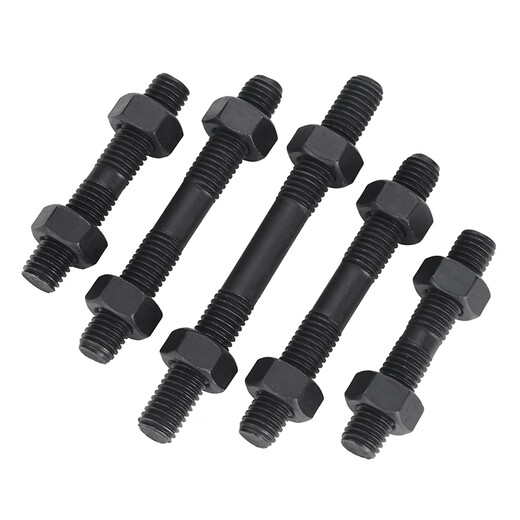 JINGGONG 10.9 grade double-headed screw and nut set combination two-headed thread bolt high-strength double-headed screw screw extension M8*50 (5 sets) 8.8 grade