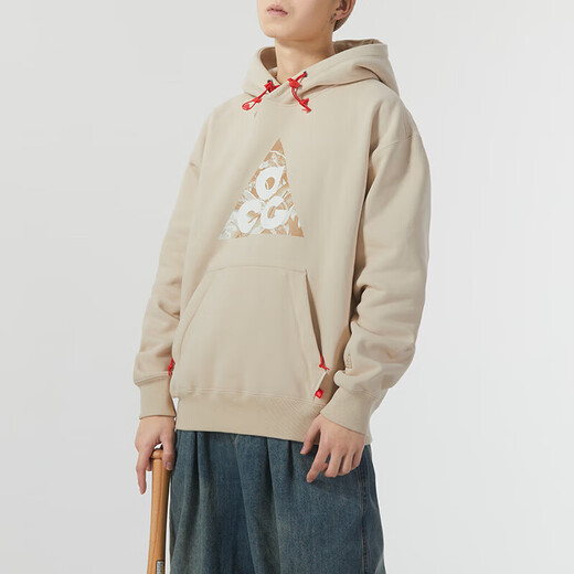耐克（NIKE）卫衣男装春秋季新款运动服加绒保暖男士连帽上衣套头衫FZ6193-126 FZ6193-126沙堆白加绒 M