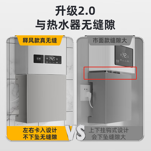 Shima kitchen water heater shield gas pipe decorative hole board natural gas wall-mounted stove cover storage rack can magnetically absorb dust-proof gun dust - 45cm wide, 40cm deep