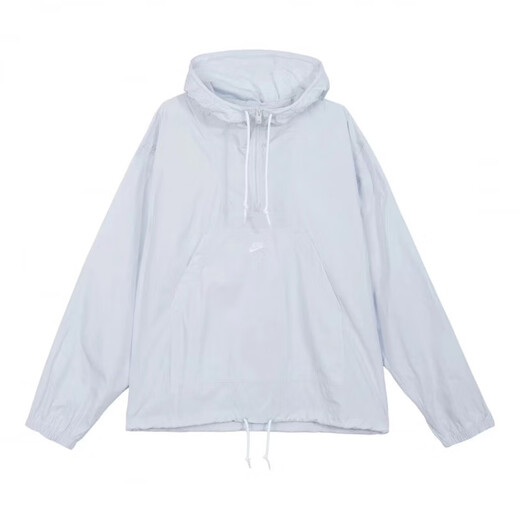 
Nike (NIKE) men's outdoor half zipper long sleeve drawstring woven hooded pullover jacket FN3893-043 light blue S/165