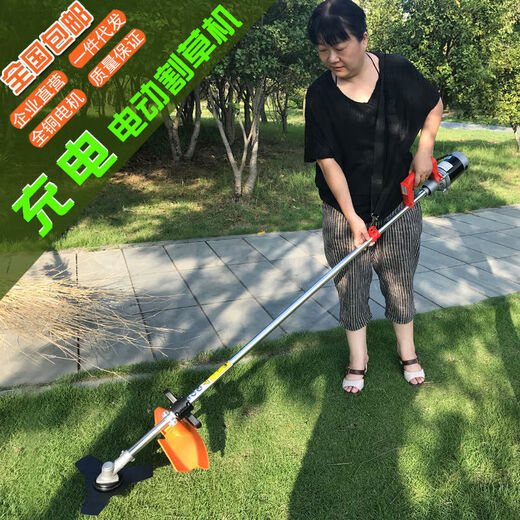 Plug-in electric car battery car lawn mower 48V60V72V universal weeding lawn mower brush cutter backpack plug-in 48V-60V-72V universal 2 wheels 3 wheels