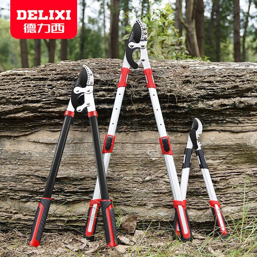 Garden scissors, fruit tree pruning branches, powerful pruning, thick branch flower shears, large labor-saving gardening tool hand, household economical small size (aluminum alloy)