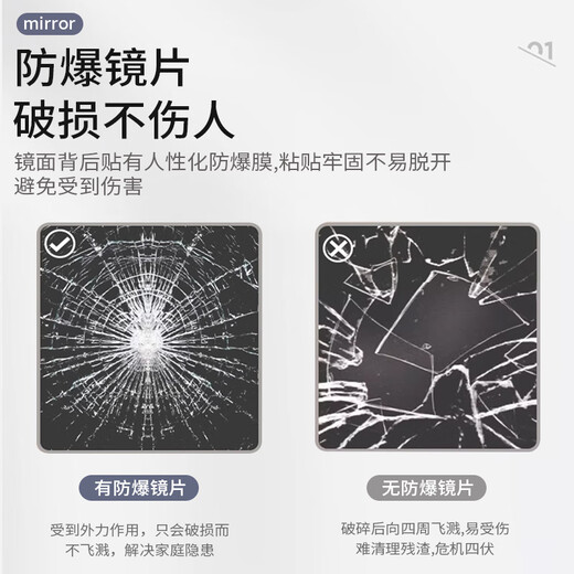 德旭舞蹈镜全身镜家用健身瑜伽跳舞落地镜带轮试衣镜移动练功室大镜子 158*40cm【高清防爆+万向轮】