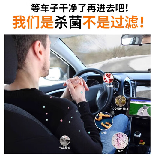 SUNCOOK Portable Ozone Generator Car-mounted Disinfection Machine Home New House Decoration Formaldehyde Removal Kitchen Bathroom Sterilization Removal of Odor Odor Car Air Purification Smoke 12v 10g/h Car Home Dual Use