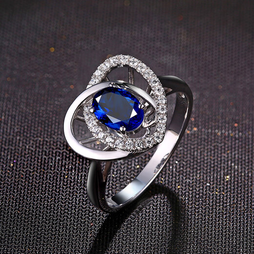 HEEKAIYI Ring Women's Blue Gemstone Ring Luxury Jewelry Chinese Valentine's Day Birthday Gift for Wife and Girlfriend Blue Tanzanite Ring 2.0 Carat (/Selected Flawless)