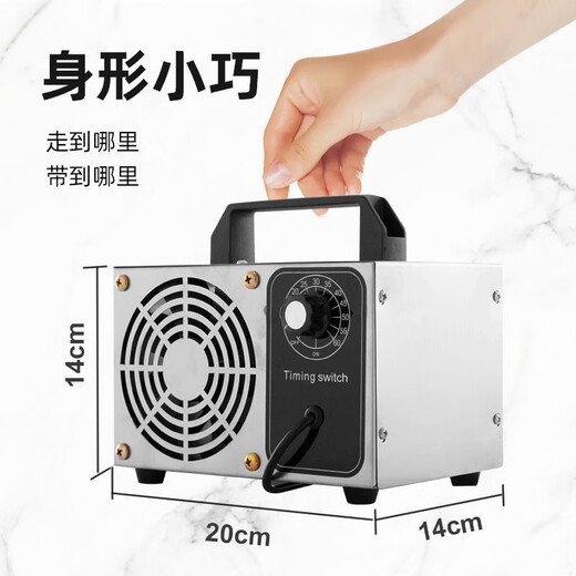 EVANLEY German ozone generator sterilizer household air purifier industrial food factory car sterilization and formaldehyde removal 12V car 10g (cigarette lighter interface)
