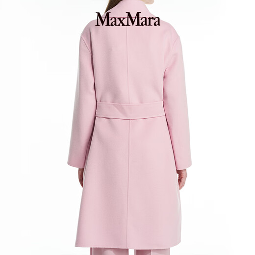 MaxMara 【臻选惠享】春夏女装羊毛混纺系带大衣6011014106 粉色 38