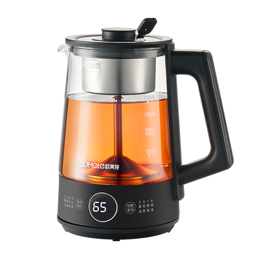 OUMETE constant temperature tea kettle, tea kettle, spray steam tea kettle, health pot, glass thermal insulation tea kettle OMT-PC1051 (dual network)
