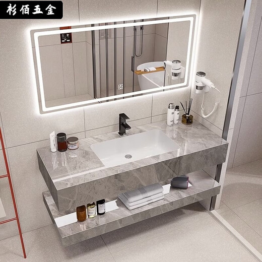 
Qinkaiyan slab wash basin ceramic [seamless one double layer] bathroom cabinet wash basin hotel bathroom washing fish belly white seamless basin [smart mirror with supporting hardware SPWY [80*50] 9856 pieces sold