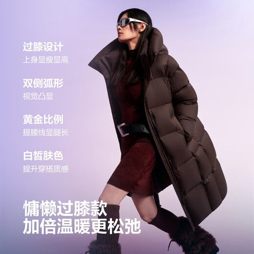 Bosideng 25-year-old puff down jacket for women winter 90 velvet thickened removable hood loose extra long lazy style jacket