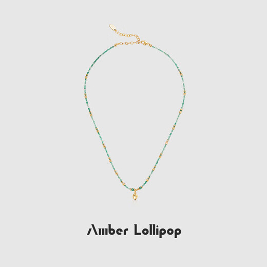 Amber Lollipop Green Agate Necklace Women's Pendant Clavicle Chain Gemstone Necklace Anniversary Birthday Gift for Girlfriend and Wife Green