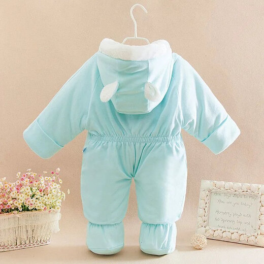 Disney (Disney) Newborn Baby Thickened Onesie, Quilt, Baby Outing Cuddle Clothes, Autumn Feet Plush Sleeping Bag, 5637 Cute Rabbit Cuddle Clothes, Pink 66 Recommended for 0-6 months clothing version, cut to size