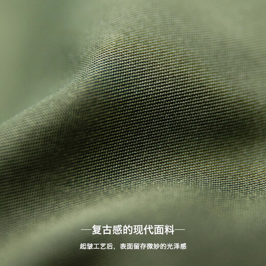马登工装 美式复古轰炸机夹克单排扣A1飞行员棉服外套男冬季加厚棉衣 军绿色 L