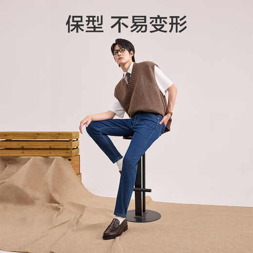 Made in Tokyo, 300,000 pieces sold, jeans, men's casual pants, men's autumn straight, medium blue 34