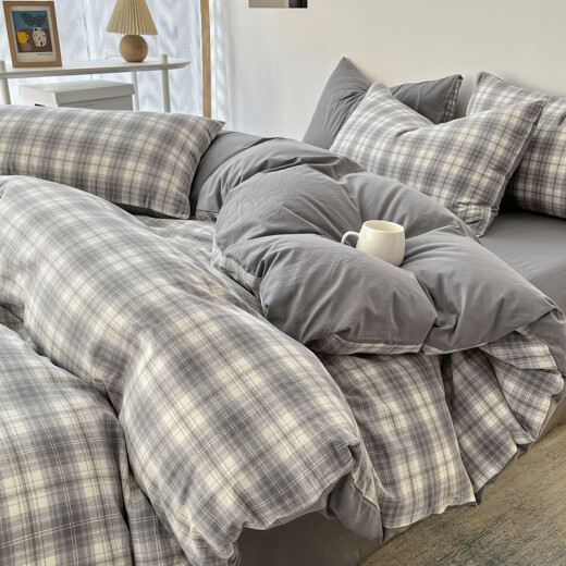 Baigeni quilt quilt core + four-piece set + pillow core full set single double dormitory quilt set thickened 10 Jin [Jin equals 0.5 kg] quilt Simu 1.5 meter bed [mattress + seven-piece set 10 Jin [Jin equals 0.5 kg] quilt core, ]