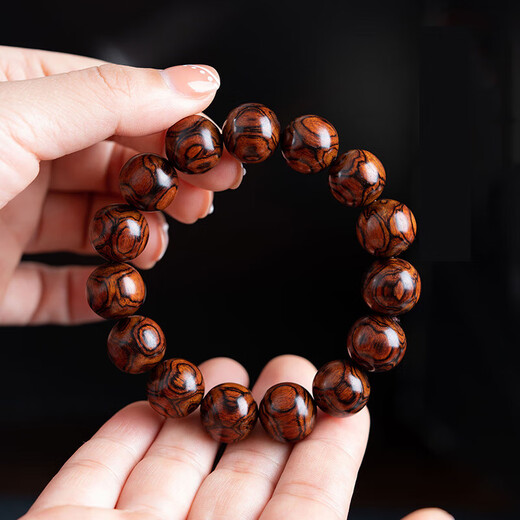 博弗恒玺（BAFSNGY）海南黄花梨手串男2.0老料鬼脸对眼海黄糠梨男士实木佛珠手把件 1.2CM*16颗+蜜蜡(适合手围14-16C