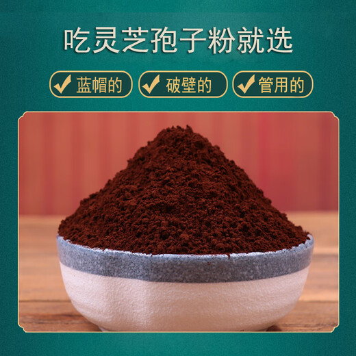 秦鼎泰破壁灵芝孢子粉长白山头道林芝袍子粉提高中老年体质增强免疫力 破壁灵芝孢子粉100克【买3送1 买5送2】
