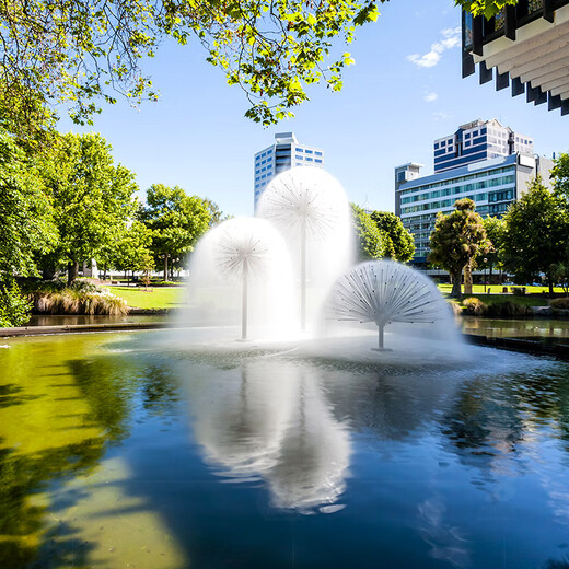 Xiao Xiaobu outdoor landscape area fish pond courtyard stainless steel dandelion crystal ball fountain luminous shape customized lamps other sizes customized