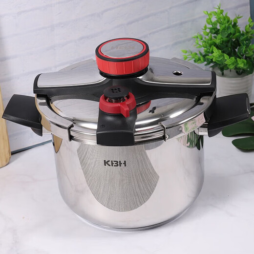 Konbach (KBH) pressure cooker 304 stainless steel pressure cooker household explosion-proof one-hand thickened gas induction cooker universal large capacity suitable for 4-7 people Xuandong one-hand pressure cooker 22cm 6L