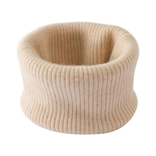 Hengyuanxiang cashmere neck cover autumn and winter thickened warm pullover wool neck scarf for men and women cold protection cervical spine fake collar scarf solid color black