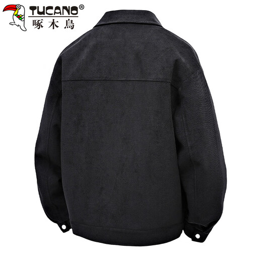 Woodpecker (TUCANO) jacket men's autumn and winter jacket casual loose high-end handsome lapel work clothes men's black XL